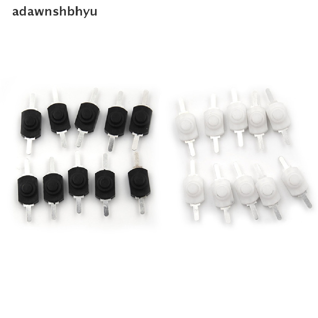 Adawnshbhyu 10Pcs 12*8MM DC 1A Hitam Saklar Tombol Tekan On Off Mini Untuk Torch Elektrik ID