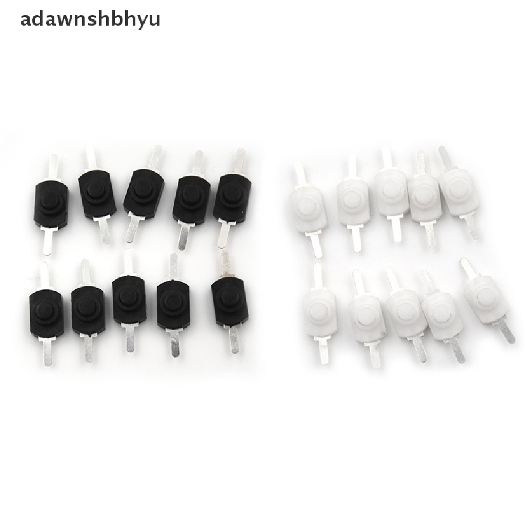 Adawnshbhyu 10Pcs 12*8MM DC 1A Hitam Saklar Tombol Tekan On Off Mini Untuk Torch Elektrik ID