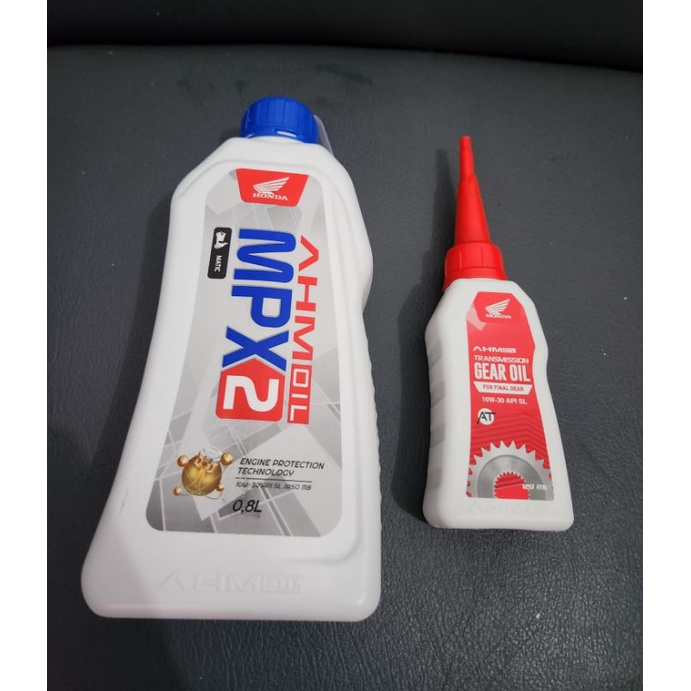 Paket Oli Mpx2 800ml + Oil Gardan Ahm Gear Oli Mesin Motor Matic-2