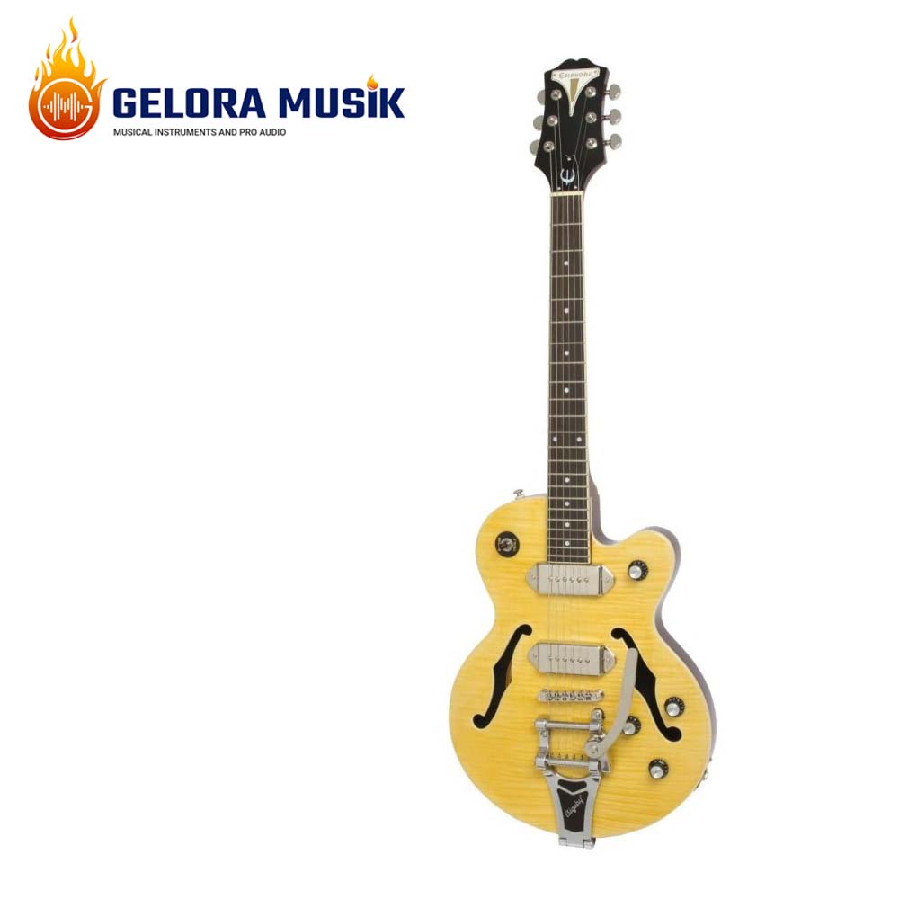 Gitar Elektrik Epiphone Wildkat Ant Natural Ch w-Bigsby Vibrotone Hdwe   Antique Natural ETBKANCB1