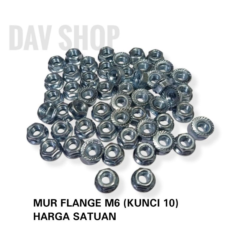 NUT/MUR FLANGE 6MM KUNCI 10 HONDA