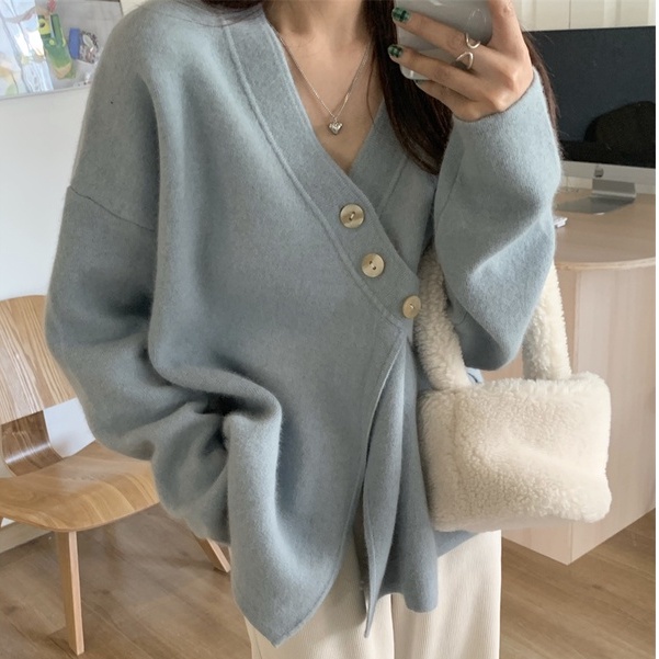 Korean Knit Cardigan Wanita Premium Lengan Panjang  Casual Top