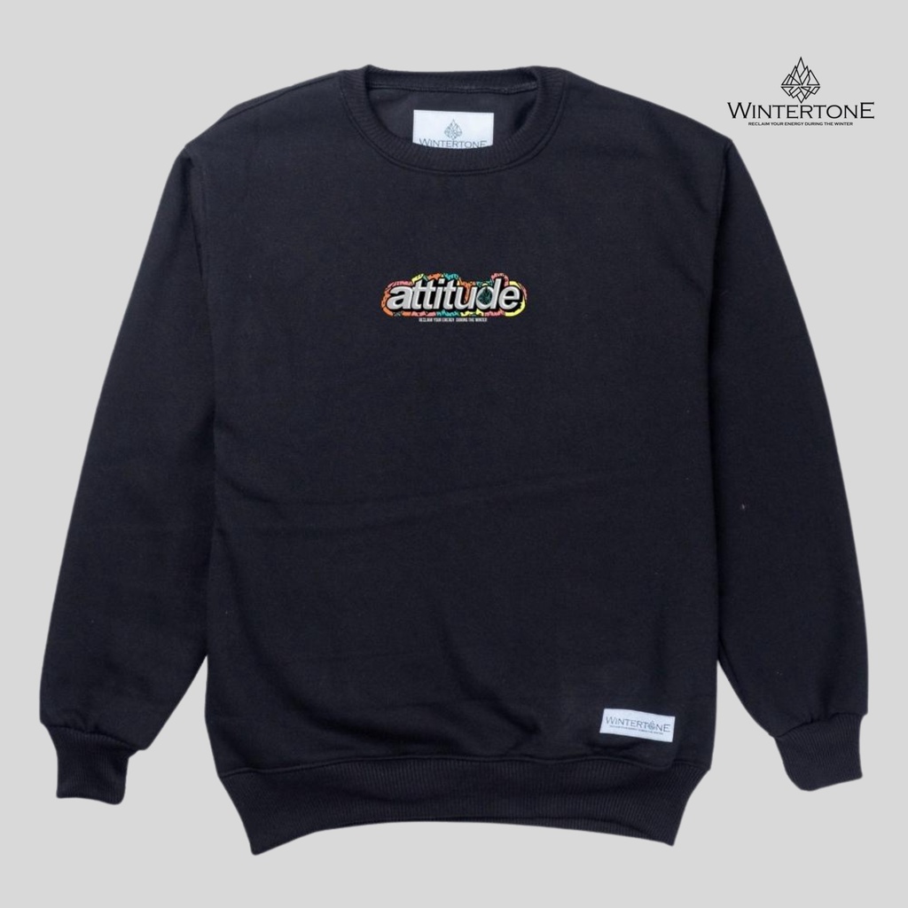 Sweater Crewneck Oversize Pria WINTERTONE Crweneck Suiter Oblong WNTRN Sweatshirt Simpel Series 2 Pria Motif Sablon Print Tangan Panjang Oversize Couple