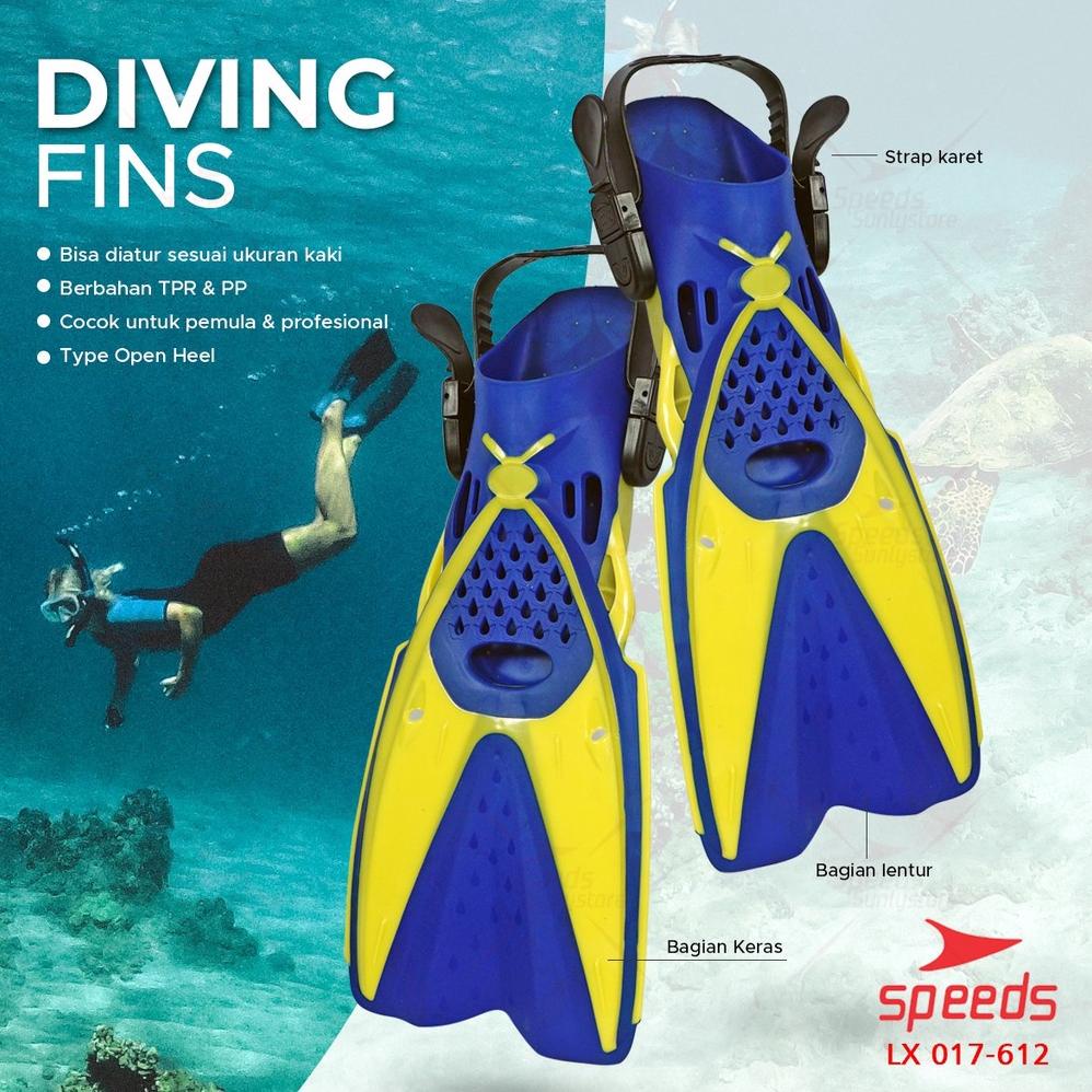 Ready  (BISA COD) SPEEDS Kaki Katak Snorkeling Fins Kaki Katak Fins Renang Fins Diving 017-612 ORIGI