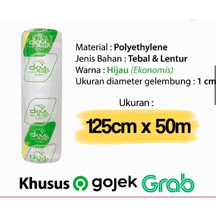 

PLASTIK BUBBLE WRAP 125CM X 50M / BUBBLE WRAP DKM PLUS KUALITAS PREMIUM TERMURAH
