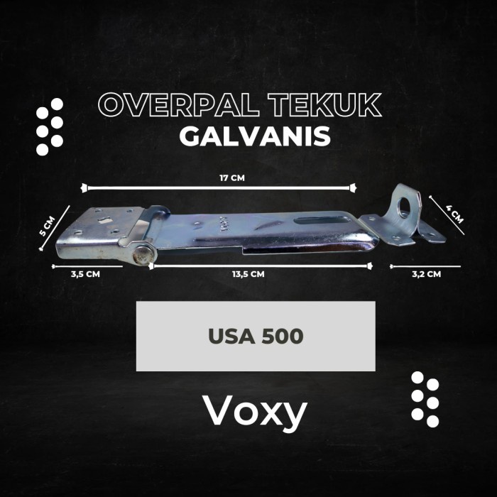 Tempat Gembok Overpal Tekuk Galvanis Tebal Voxy USA 500 5 Inch 12 Cm