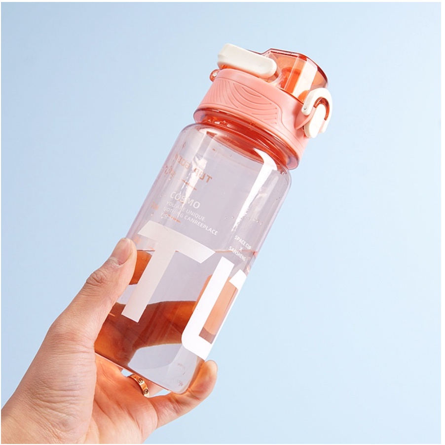 Botol Minum Portable Cup Premium Kapasitas 600 ML Botol Air Minum Sport Travel Anak Sekolah Dewasa Botol Minum Infuse Water