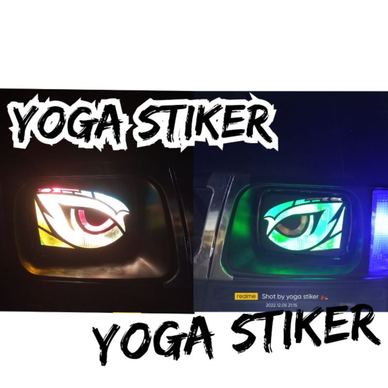 cutting sticker lampu depan mata elang mobil pickup L300