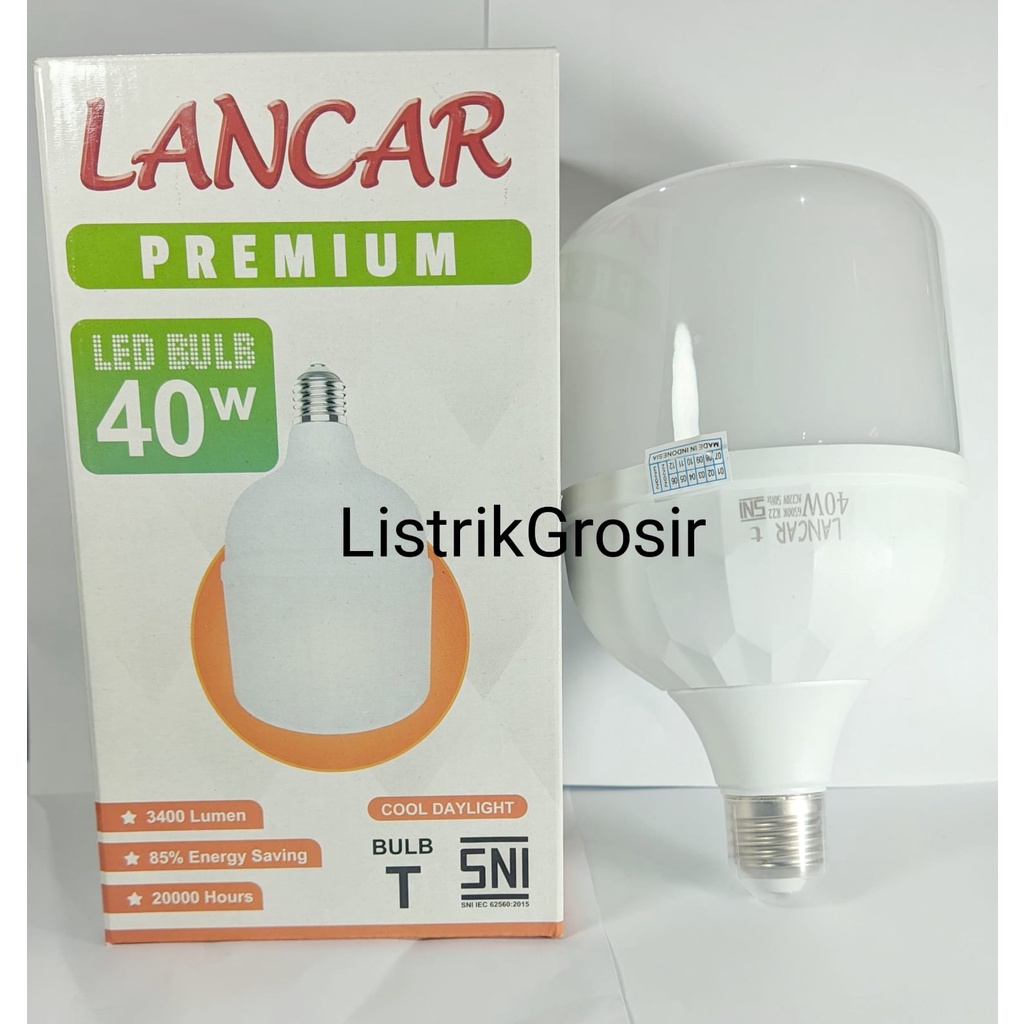 Capsule Lampu Led LANCAR PREMIUM T Bulb 40w 40 Watt Bohlam Led Kapsul