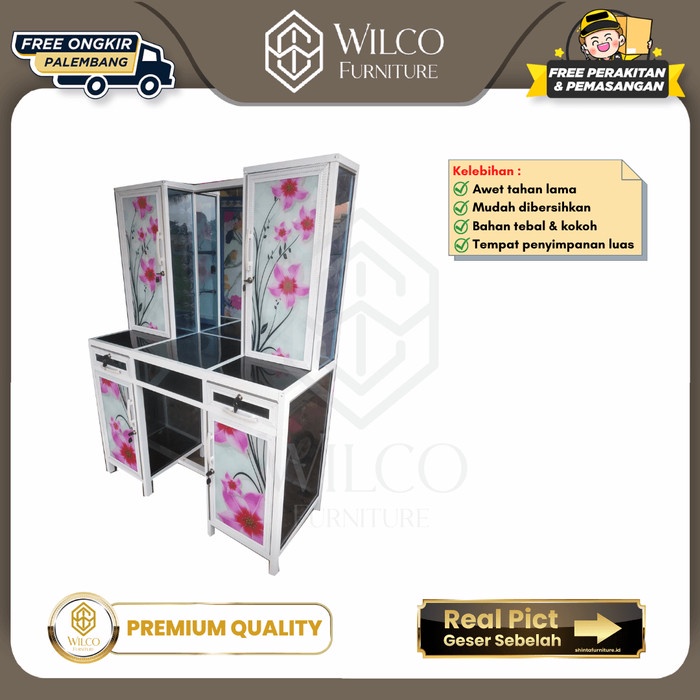 Lemari Piring Aluminium / Rak Piring Murah Custom Furniture Palembang