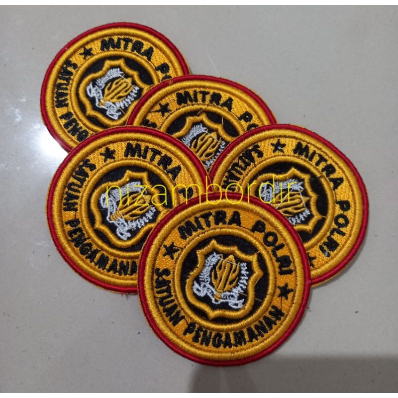 mitra polri bordir timbul