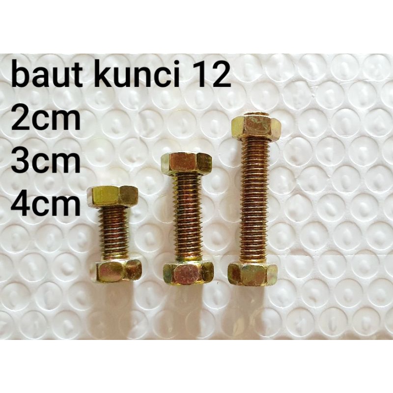 Baut kunci 12 / 8mm + mur dan 1 ring