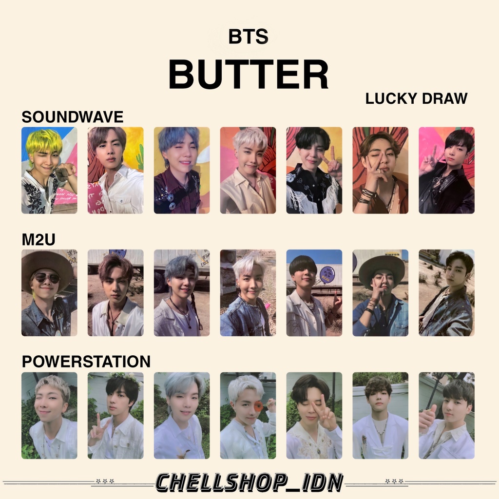 PHOTOCARD BTS LUCKY DRAW BUTTER SOUNDWAVE M2U POWERSTATION