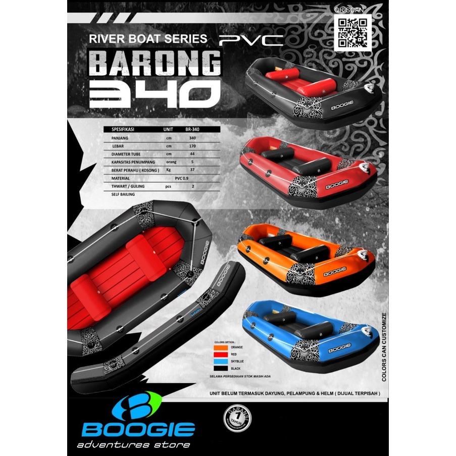 Perahu Karet Rafting BARONG 340 Boogie
