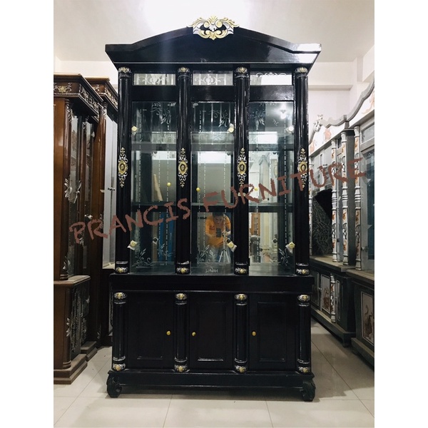 LEMARI BUFET 3 PINTU KACA LEMARI PAJANGAN 3 PINTU MININALIS MODERN