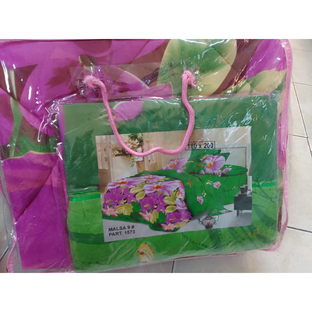 Bedcover 180x200 Murah Set GRAND CITY Nomor 1 Motif Grosir