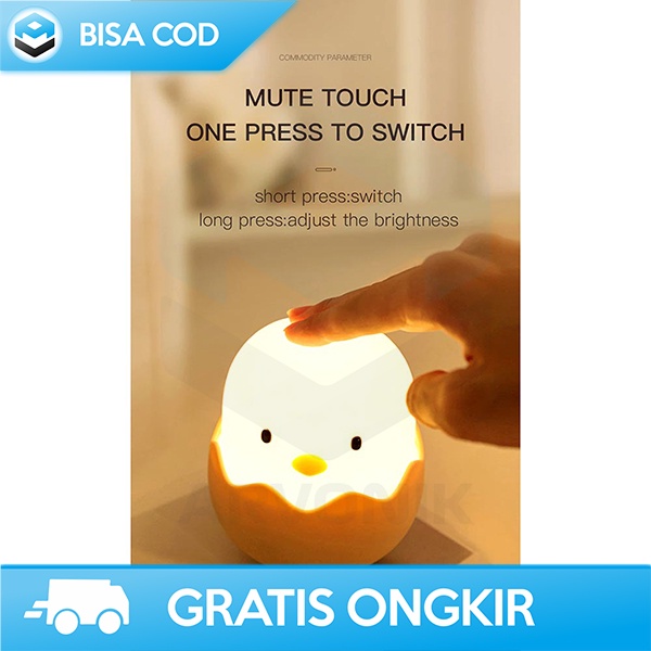 LAMPU TIDUR DENGAN SENSOR SENTUH LAMPU TIDUR LUCU RECHARGEABLE 1200MAH