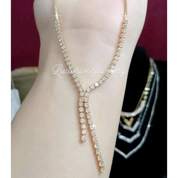 Luxuriousjewelery- Kalung Tura air mancur Replika lapis emas