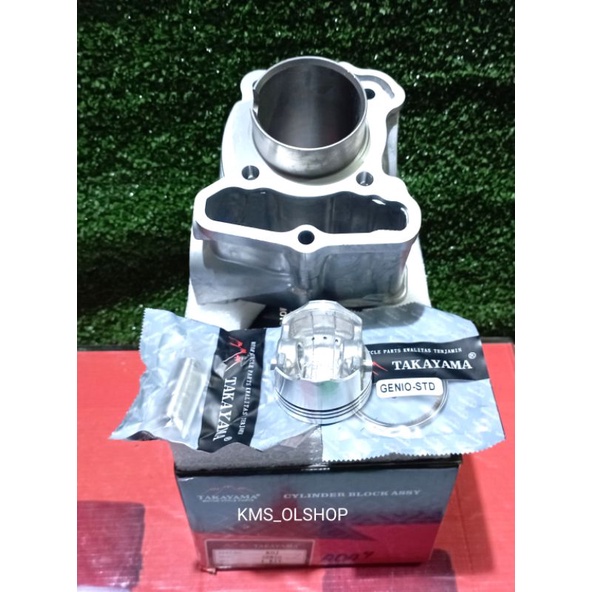 Block Seher Cylinder Block + Piston Kit GENIO BEAT LED Merek Takayama