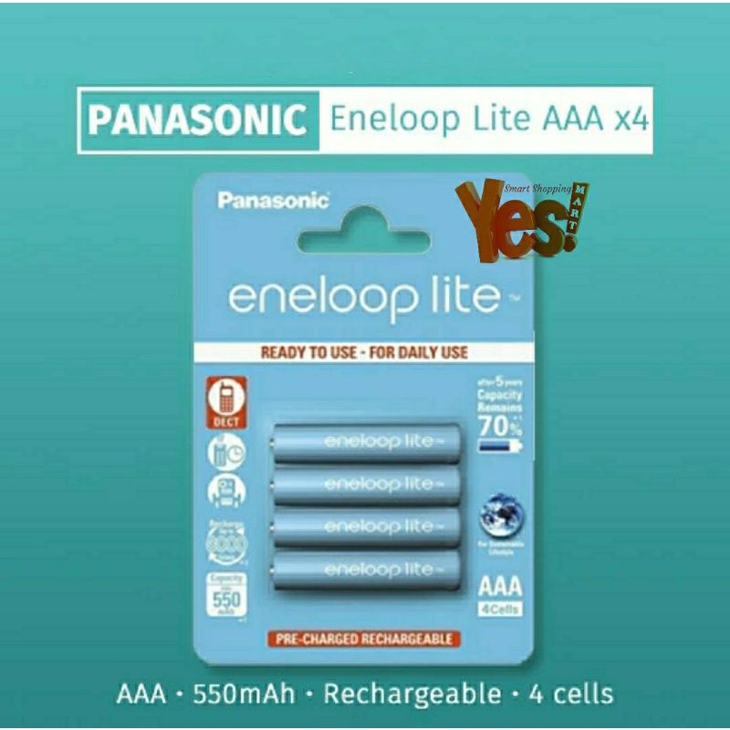 Panasonic Eneloop Lite 4pcs Battery AAA Rechargeable Pack