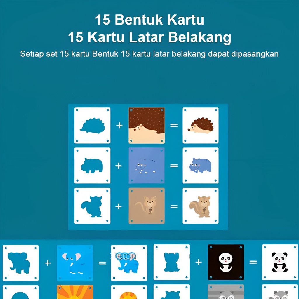 Mainan Puzzle Kayu Edukasi Anak | Mainan Manyusun Balok Anak Matching Game | Mainan Edukasi Anak 2-3-4-5-6 Tahun Laki Laki