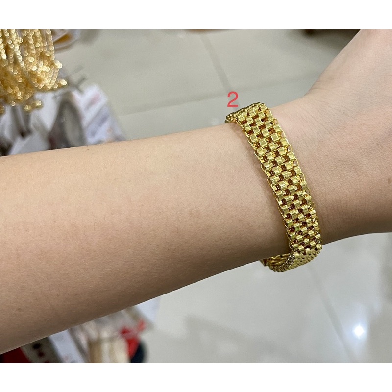 Fifi Fashion Gelang Lebar Fashion Terbaru Model Perhiasan Lapis Emas GL002