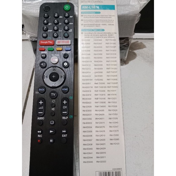 REMOT REMOTE SMART TV SONY BRAVIA ANDROID MULTY/UNIVERSAL