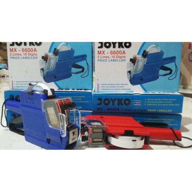 

JOYKO Tembakan Label Harga 2 baris Alat Label Harga Joyko 2 baris 10 digit MX6600 Handlabel Price Gun 2 Lines