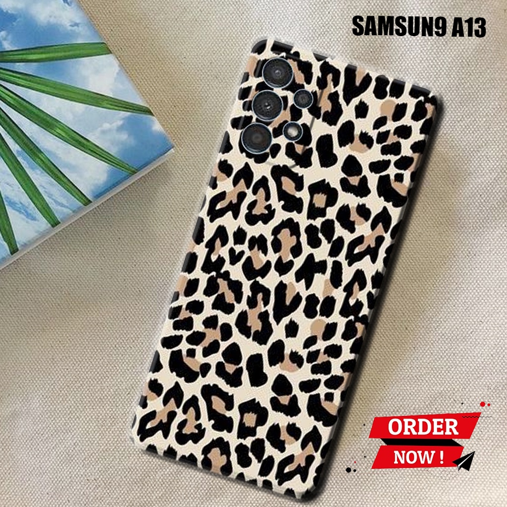 Case Hp Samsung A13 -  Casing Hp Samsung A13 -  Elzora.id - Fashion Case Motif Leopard - Case Cewek 