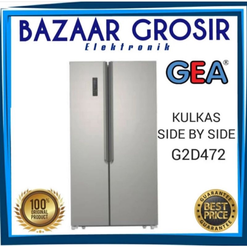 KULKAS SIDE BY SIDE GEA G2D 472 INOX G2D472INOX
