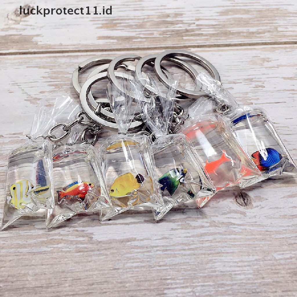 /Fashion Hot// Fashion// Resin Bentuk Ikan Mas Gantungan Kunci Kantong Air Ikan Ch Resin Ikan Ch Liontin.