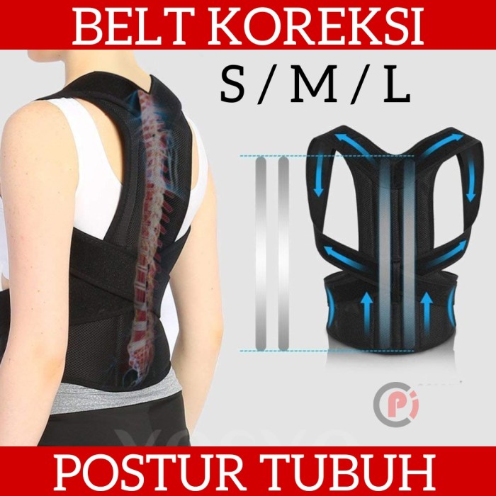 Belt Jaket Terapi Koreksi Postur Punggung Size S M L Tipe Y11002