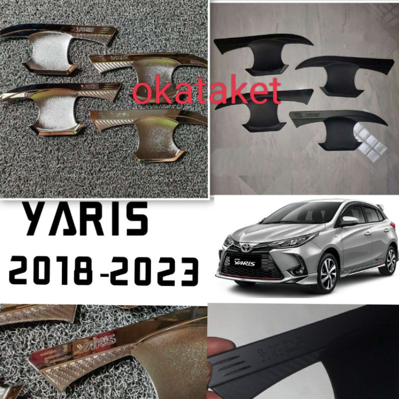 cover outer New Yaris 2018 2020 2022 2023 Elegant hitam &amp; Chrome jsl