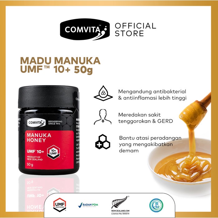 

Comvita Manuka Honey UMF 10+ 50g Madu Murni Alami Asli New Zealand