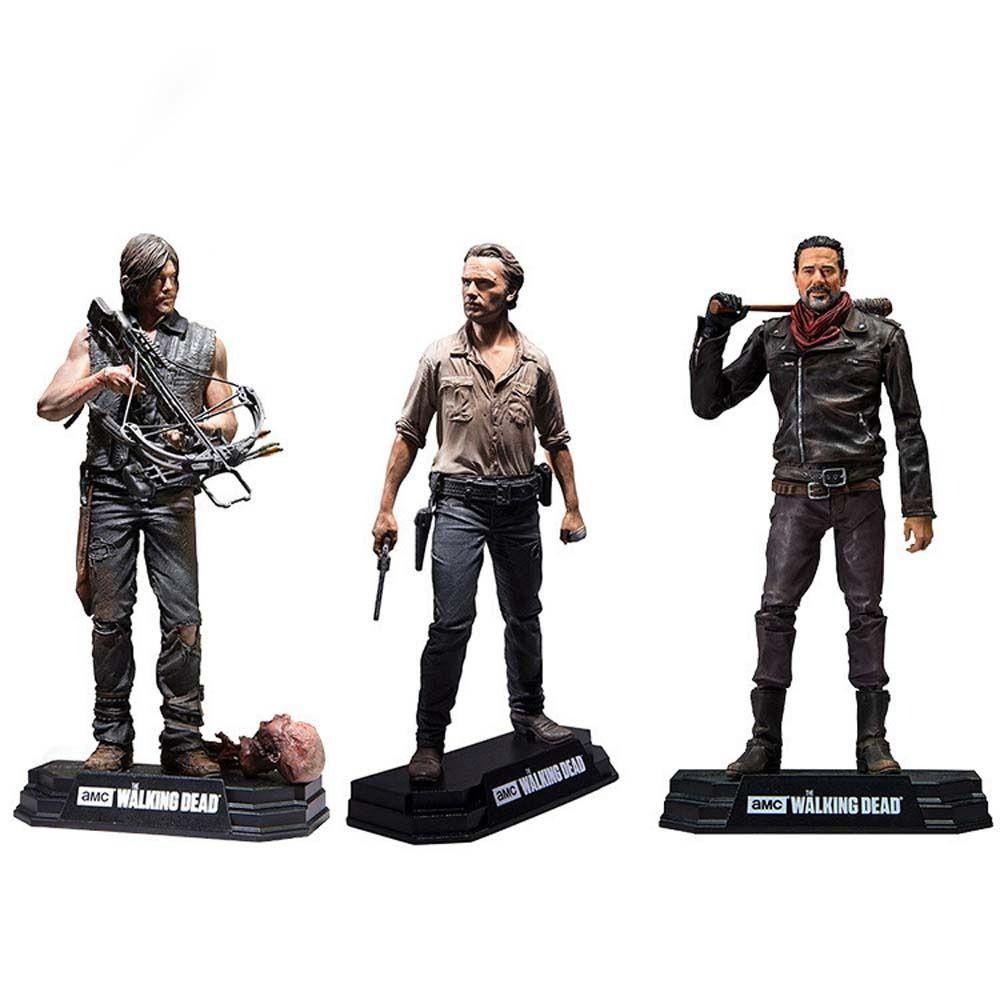 Lanfy Action Figure Film Negan Cartoon Movie The Walking Dead Model Mainan Anime Peripheral Rick Terror Zombies Film Karakter Model Kolekte