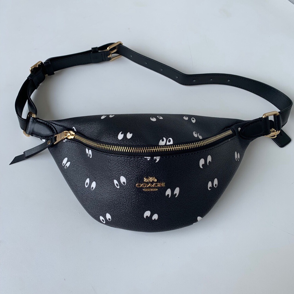 [Instant/Same Day]Coach 72818 Women's new classic logo waist bag chest bag shoulder bag  yaobao