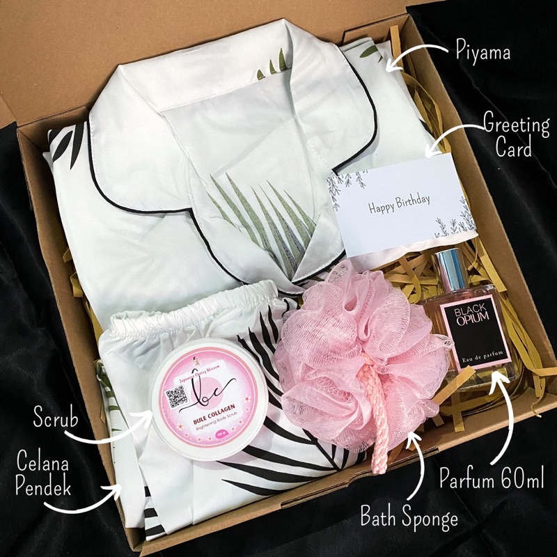 [B8080]HAMPERS GIFT BOX PIYAMA DEWASA PENDEK WANITA/KADO PACAR/KADO WEDDING/KADO VALENTINE/KADO ANNIVERSARY/HADIAH ULANG TAHUN/KADO PERNIKAHAN/HAMPERS LEBARAN/HAMPERS RAMADAN/HADIAH PACAR/KADO NATAL/KADO TAHUN BARU/KADO VALENTINE