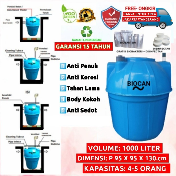 septic tank biotechno biofil biotech biotank bio taff 1000 Liter