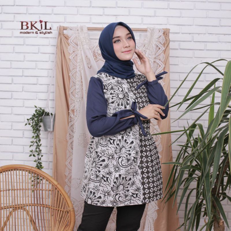 BAJU BATIK WANITA MODERN MONALISA GENES M,L,XL asli PEKALONGAN