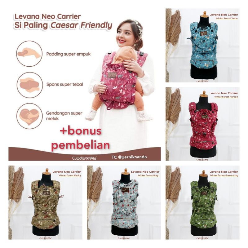 [+bonus deterjen] LEVANA CUDDLEME GENDONGAN 0-2 tahun ORIGINAL READYSTOCK