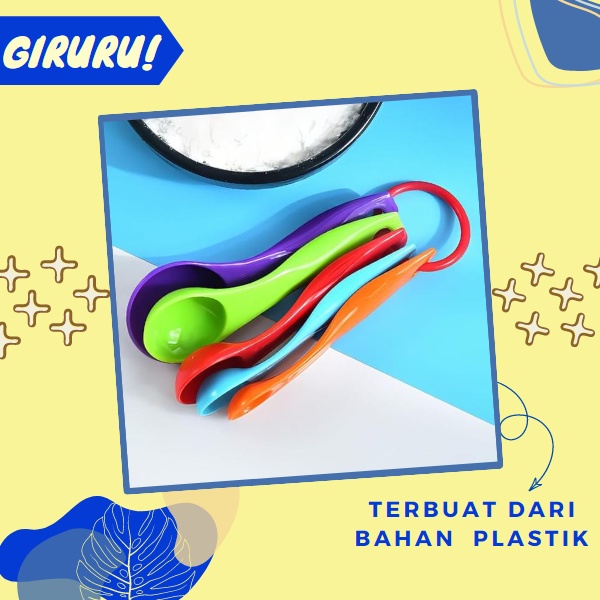 Sendok Takar 5 in 1 / Sendok Ukur Untuk Masak / Sendok Takar Baking / Takaran Adonan / Sendok takar set 5 in 1 warna pastel ukuran kue air bumbu / Supplier Sendok takaran 5 IN 1 / Sendok takaran set /  Share:   Favorit (34) SENDOK TAKAR 5 IN 1 MEASURING