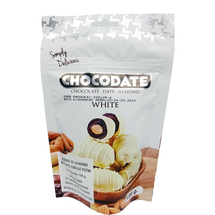 

CHOCODATE WHITE CHOCOLATE DATE ALMOND 100 G