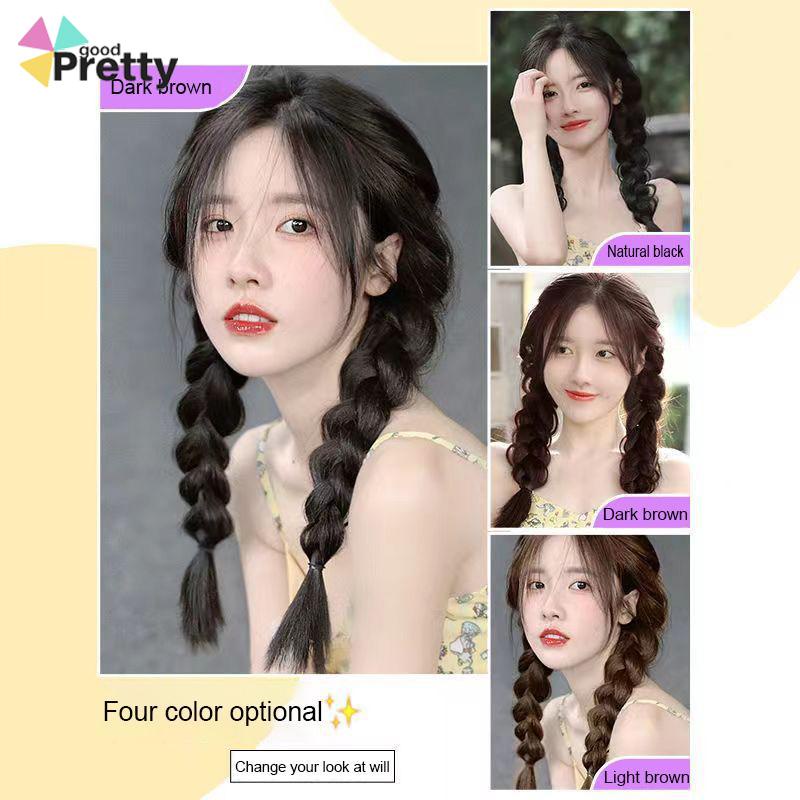 Wig Rambut Palsu Synthetic Braids Colorful Korea Fashion Gaya Untuk Wanita - PD