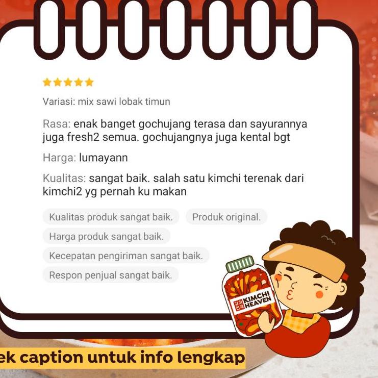 

[PRODUK 8PVZW] 400g Fresh Korean Kimchi in Jar Halal (Sawi / Lobak /Timun / Mix) WZD