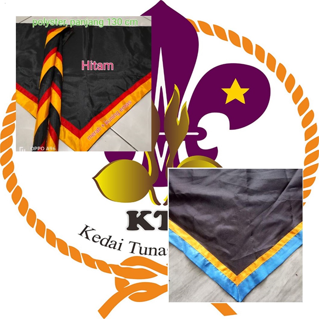 Scarf Pramuka 3 Warna Scraf Pramuka Slayer Sleyer Pramuka Hitam