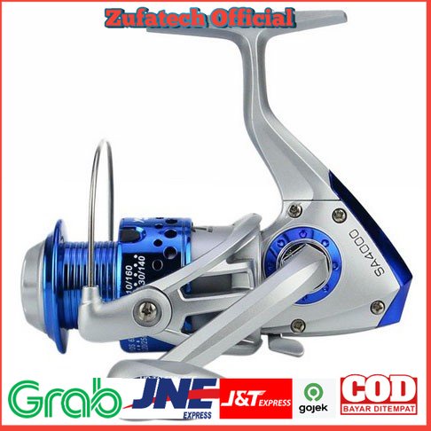 taffsport 3000 Series Reel Pancing Fishing Reel 5.5:1 Gear Ratio - SA3000 - Silver Blue