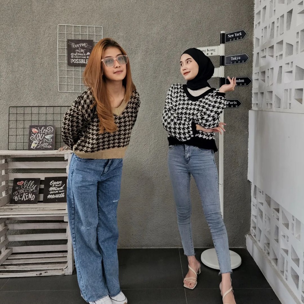 AUTUMN CROOPE sweater rajut oversize/sweater rajut wanita terbaru 2022/sweater wanita rajut korean s