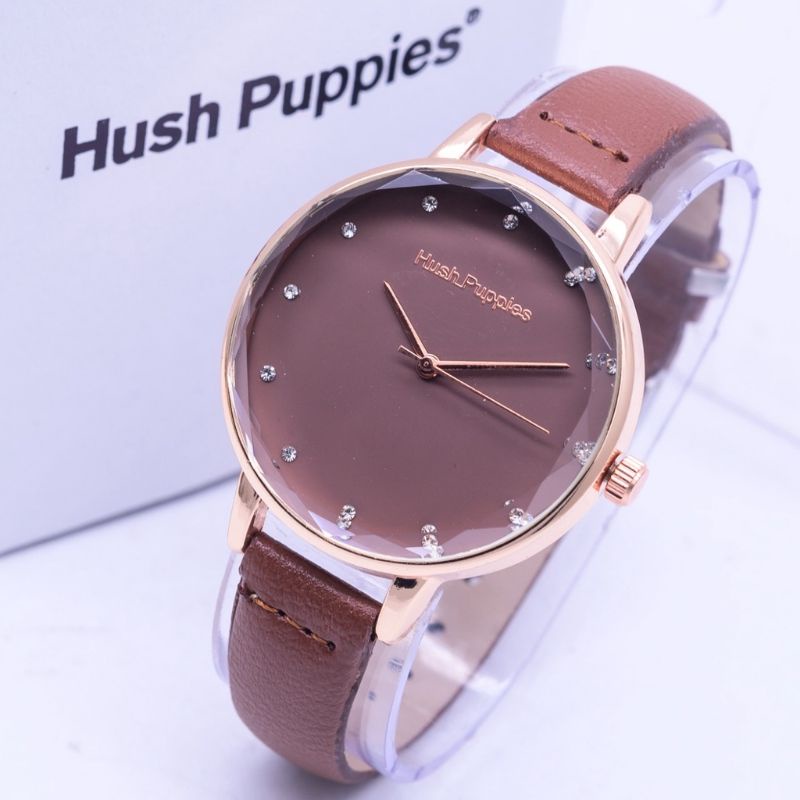 Jam Tangan Wanita Hush Puppies Belimbing Diamond Tali Kulit Premium