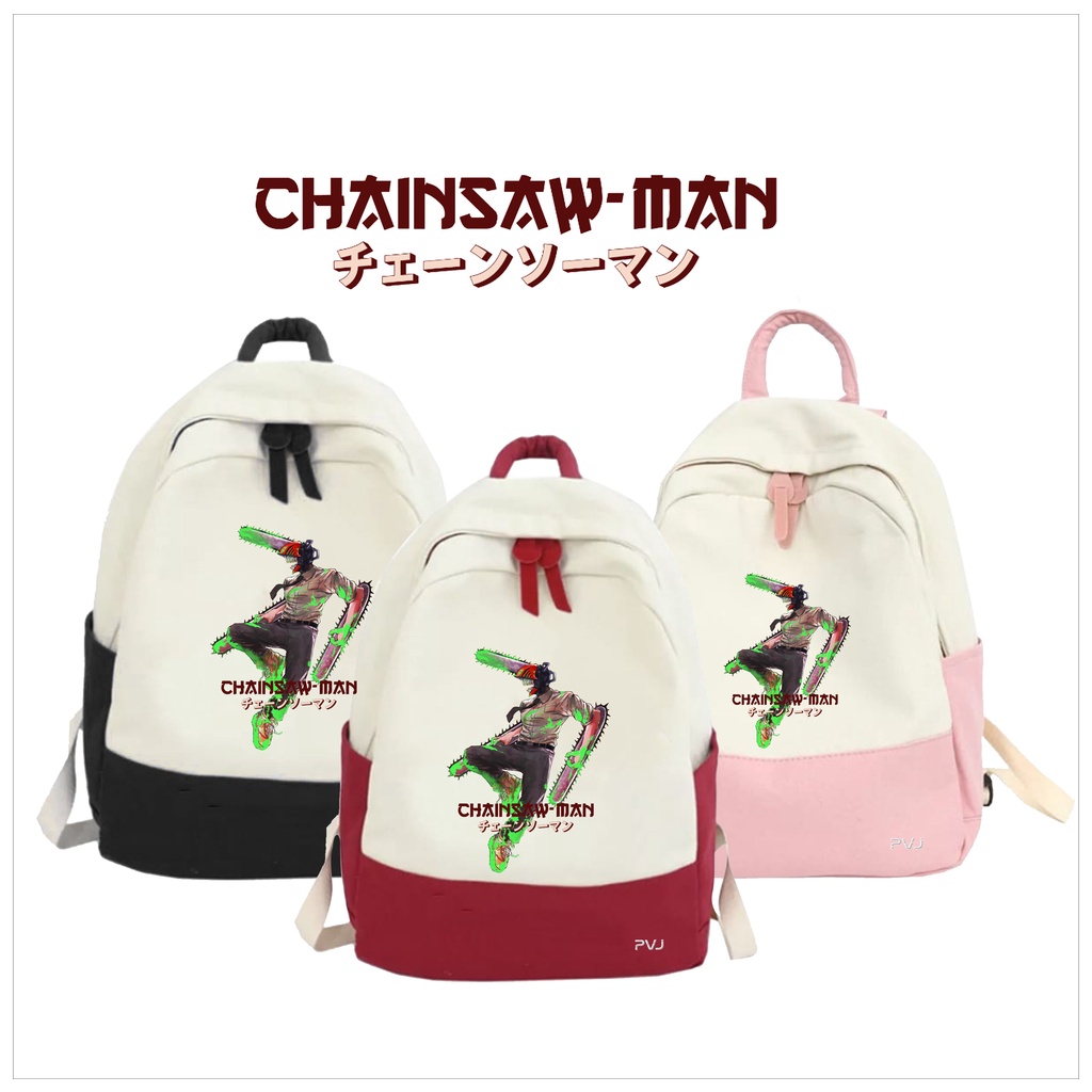 PVJ - Tas Ransel Anak Sekolah Anime Chainsaw Man Denji Ancient Devil
