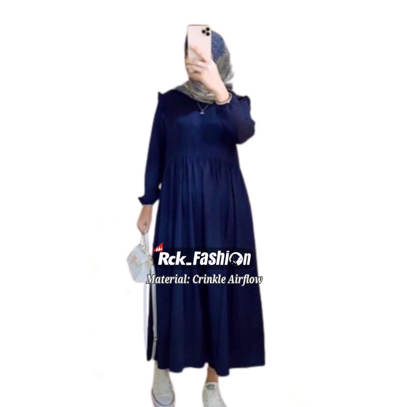 AZARA MIDI DRESS BAHAN CRINKLE AIRFLOW